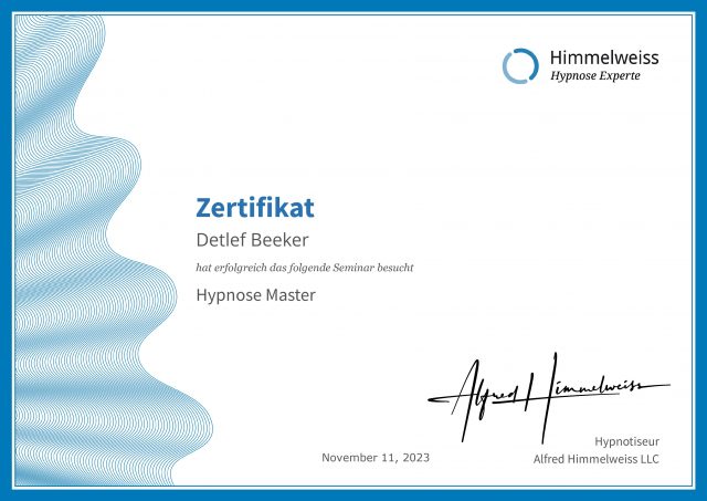 zertifikat hypnose master